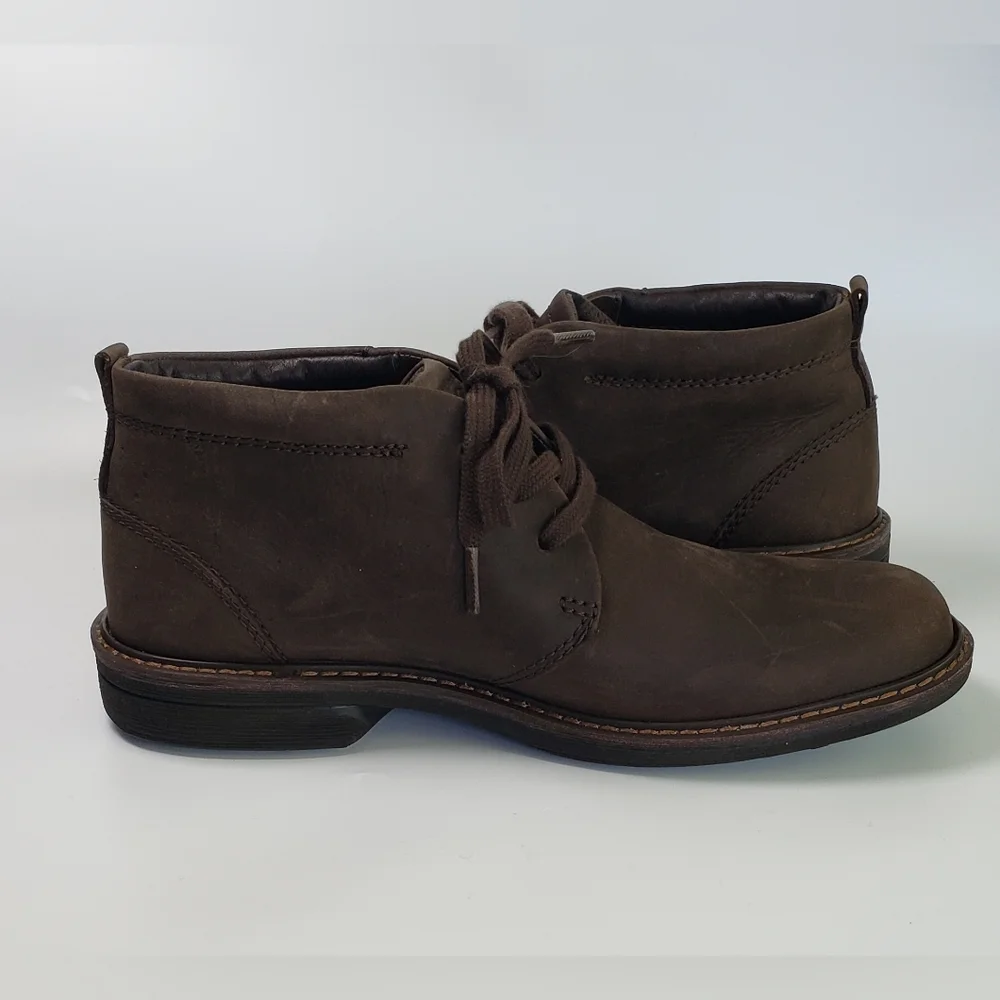 Ecco Chukka Brown Leather Hydro Max Lace Up Boot Size 39